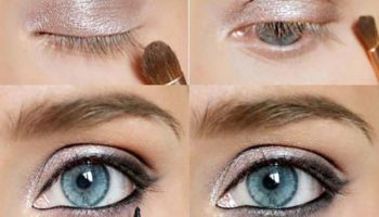Повседневный макияж для серо-голубых глаз